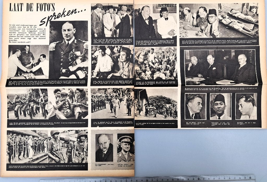 Leger Indië 1946;18xLaat de foto's van alle partijen spreken, Verzamelen, Verzenden, Voor 1940, Gebruikt, Overige onderwerpen