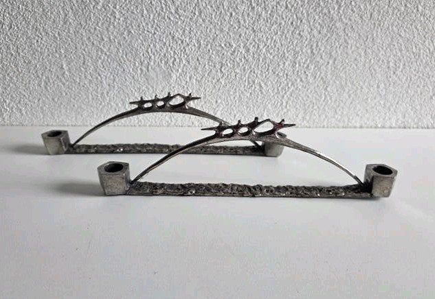 2 design vintage kandelaars Corry Ammerlaan - Artihove, Ophalen of Verzenden, Koper of Brons