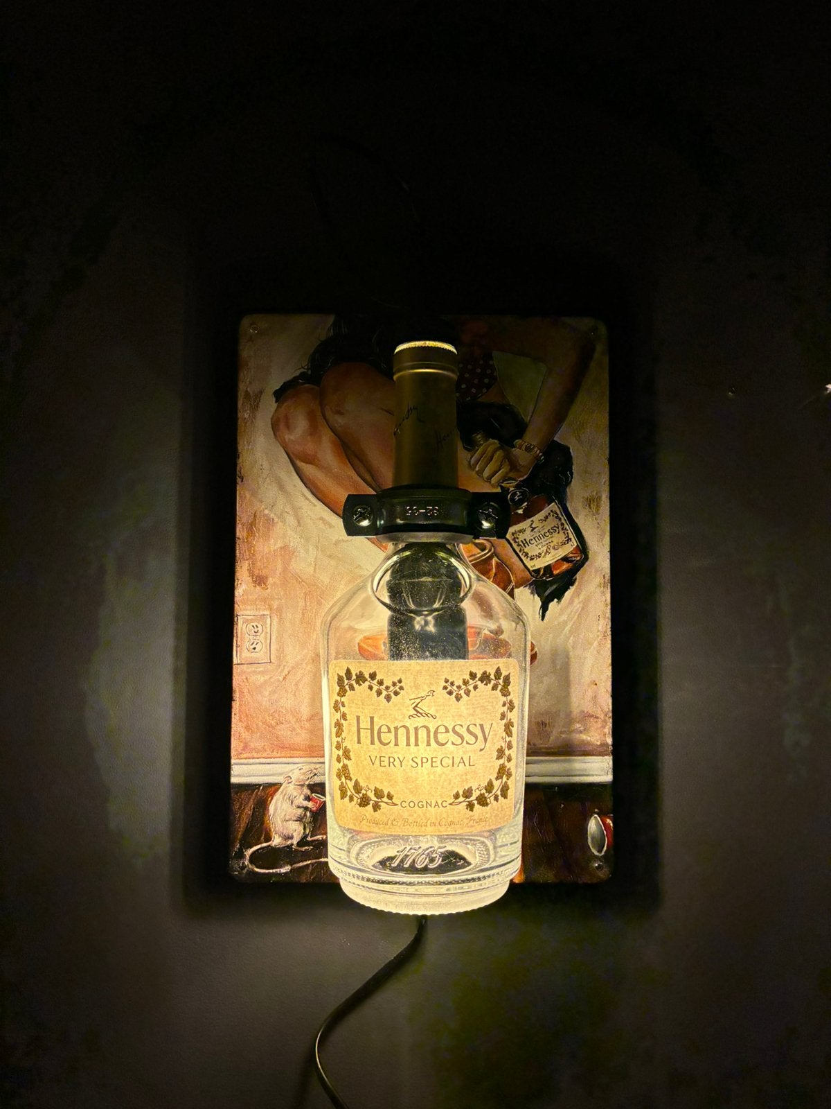 Hennessy Wandlamp, Ophalen of Verzenden, Nieuw, Glas, Mancave
