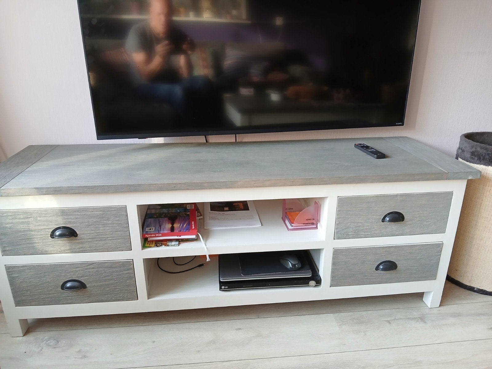 meubelen kleur wit grijs., Ophalen, Gebruikt, Overige houtsoorten, Landelijk