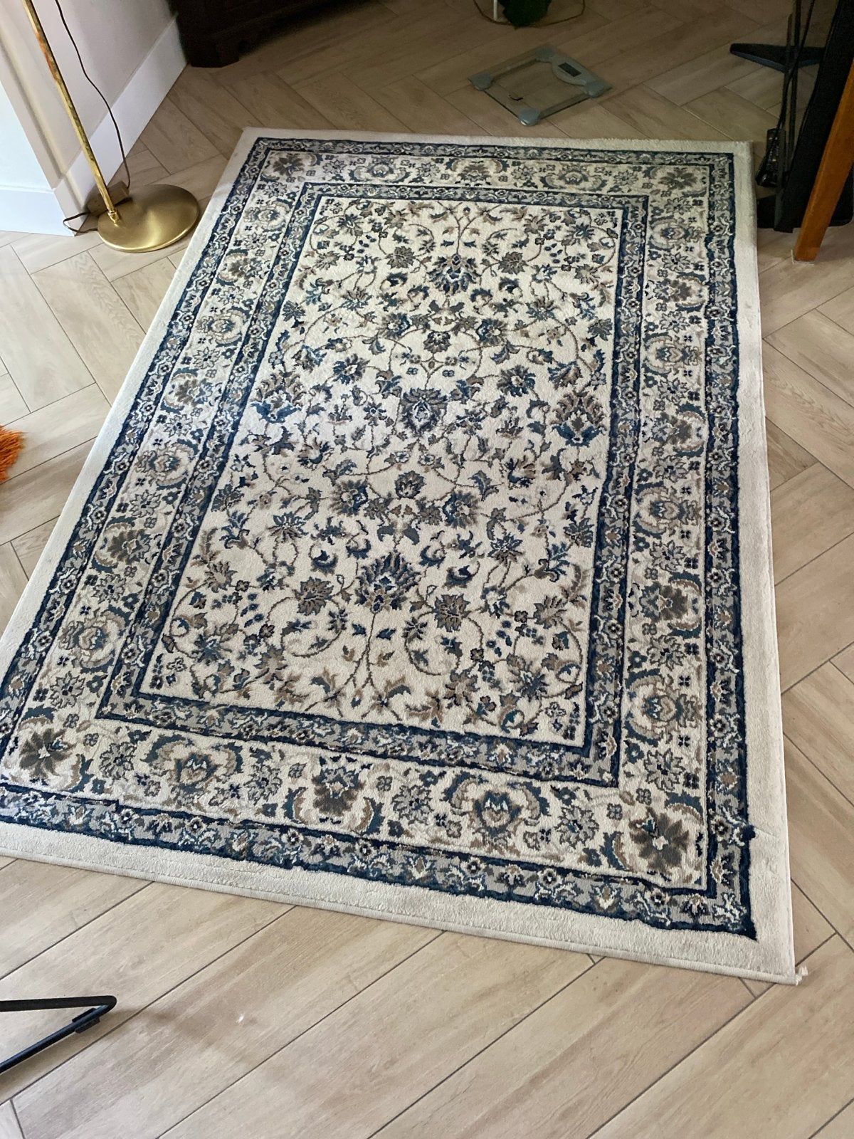Ikea vloerkleed met bloemenpatroon, Ophalen, 150 tot 200 cm, 200 cm of meer, Zo goed als nieuw