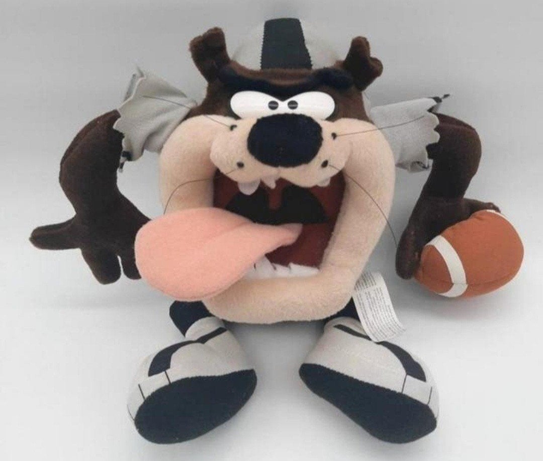 Tazmanian Devil Looney Tunes Football knuffel ca. 28cm hoog, Verzamelen, Stripfiguren, Ophalen of Verzenden, Looney Tunes, Gebruikt