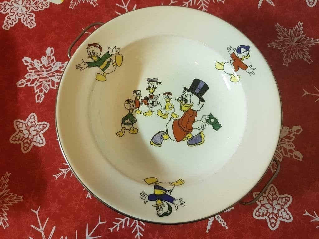 Vintage Cormar Disney warmhoudbordje Oom Dagobert (Jaren '60, Antiek en Kunst, Ophalen of Verzenden