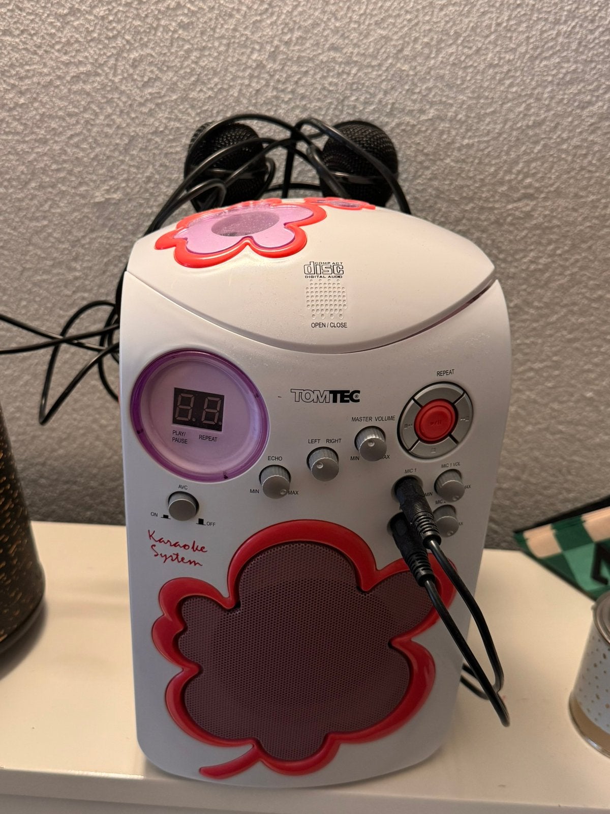 Tomtec Karaoke Systeem met Microfoons, Audio, Tv en Foto, Karaoke-apparatuur, Gebruikt, Complete set, Ophalen