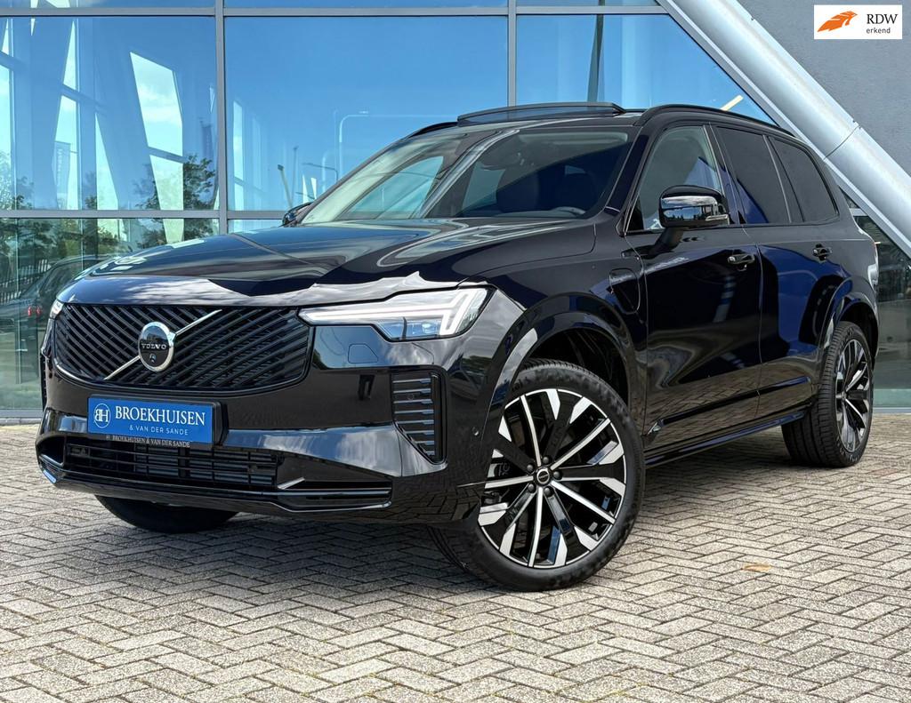 Volvo XC90 2.0 T8 Plug-in hybrid AWD Ultra Dark 455pk Luchtv, Auto's, Gebruikt, Zwart, 4 cilinders, 1969 cc