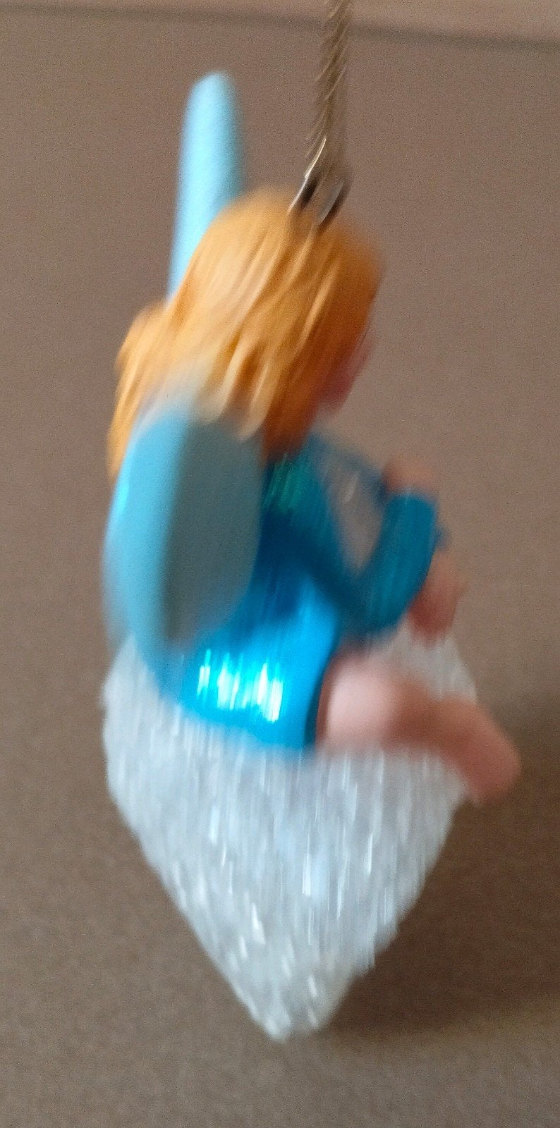 Vintage Hema Kerst ornament  engel in het blauw op ster, Diversen, Verzenden, Zo goed als nieuw