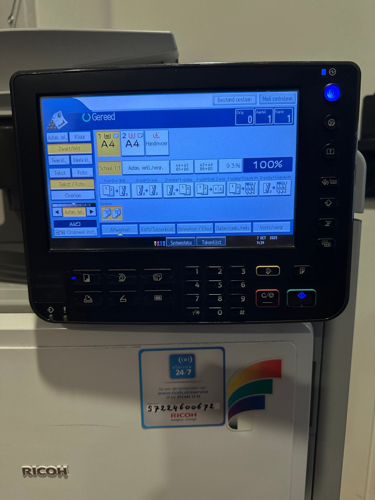 Ricoh Aficio MP C300 Professionele Kleurenprinter/Kopieerapp, Computers en Software, Ophalen, Gebruikt, All-in-one, Kleur printen