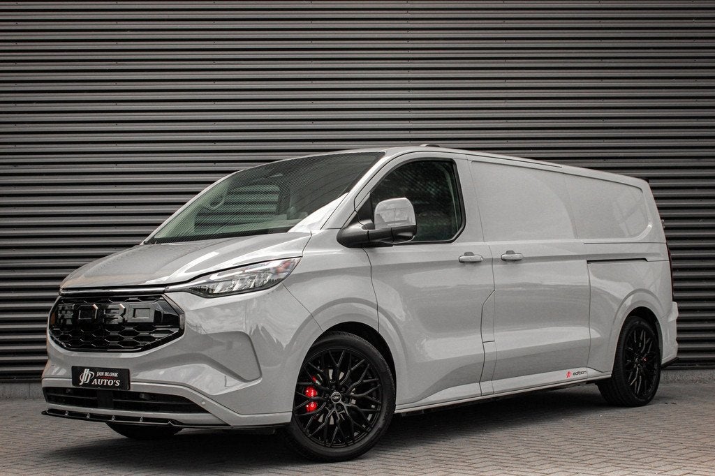 Ford E-Transit Cust. 340 L2H1 Limited 71 kWh 218PK / JB- EDI, Auto's, Bestelauto's, Automaat, Achterwielaandrijving, Zwart, Ford