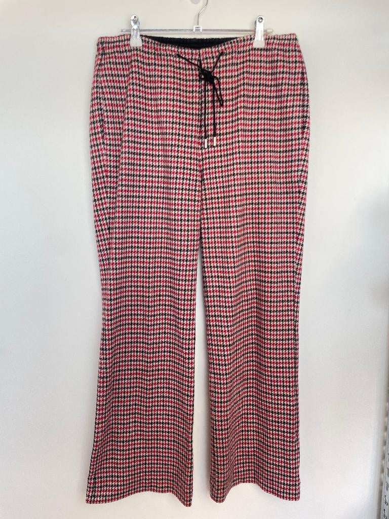 Graumann pantalon maat L pied-de-poule rood wit pantalon, Kleding | Dames, Broeken en Pantalons, Zo goed als nieuw, Maat 38/40 (M)