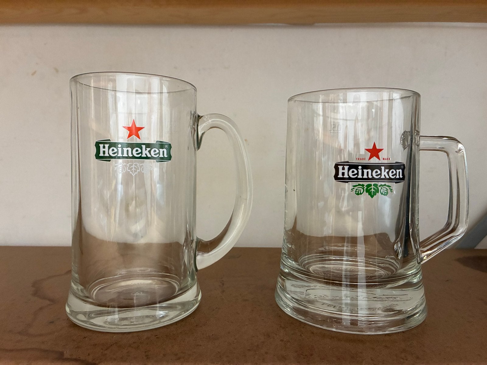 Heineken bierpullen 0,5ltr  - ideaal voor Oktoberfest! ZGAN, Ophalen of Verzenden