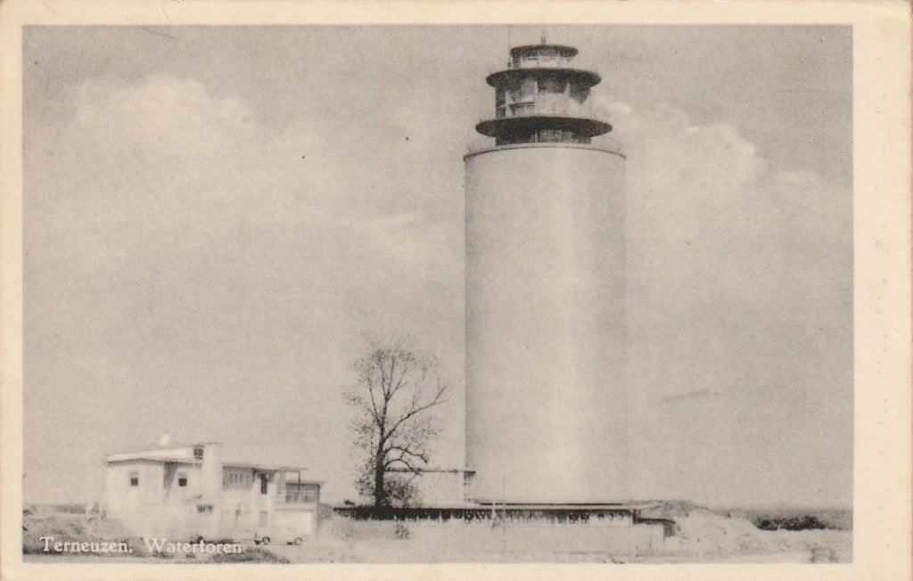 TERNEUZEN Watertoren 1957, Verzenden, 1940 tot 1960, Gelopen, Zeeland