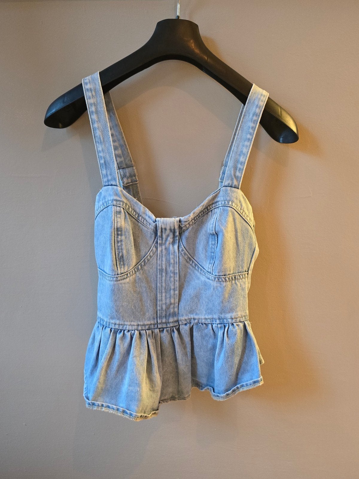Loavies Peplum Spijkertop Maat XS/S, Blauw, Ophalen of Verzenden, Loavies, Zonder mouw