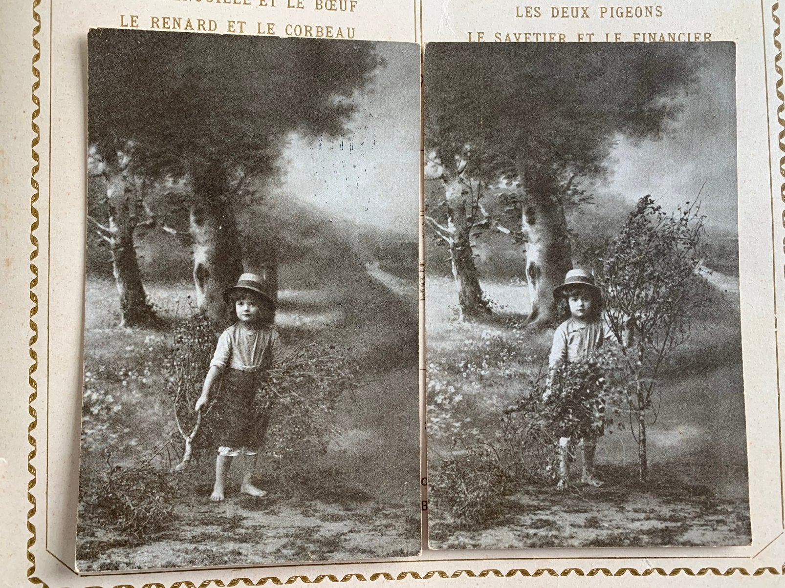 1916 Kindje in het bos met berkentakken (NN), Ophalen of Verzenden, Voor 1920, Gelopen, Kinderen