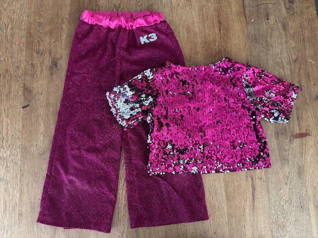 K3 glitterpakje, Ophalen, Zo goed als nieuw, 104 of kleiner, Meisje