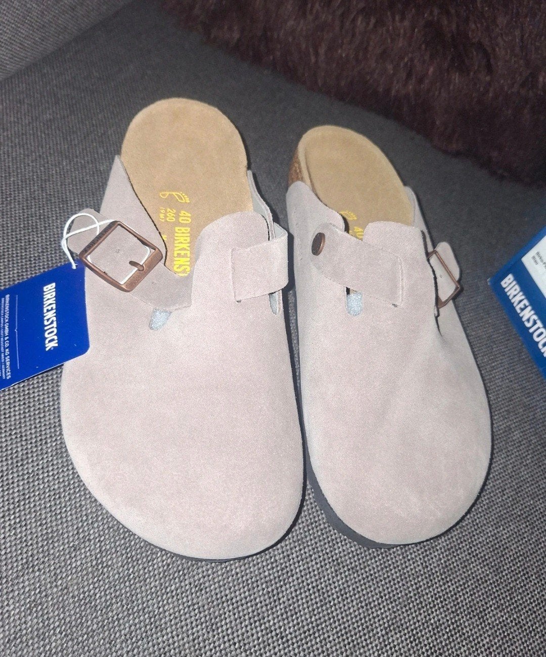Birkenstock Boston Beige Maat 40 Nieuw in Doos, Ophalen of Verzenden, Nieuw, Beige