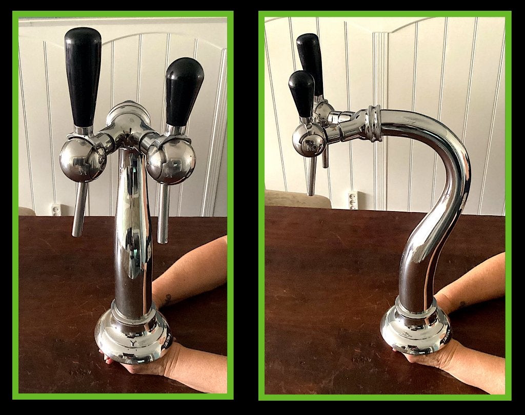 Te koop mancave nette dubbelen bier tapzuil tapkraan ., Huis en Inrichting, Barren, Ophalen of Verzenden, Gebruikt