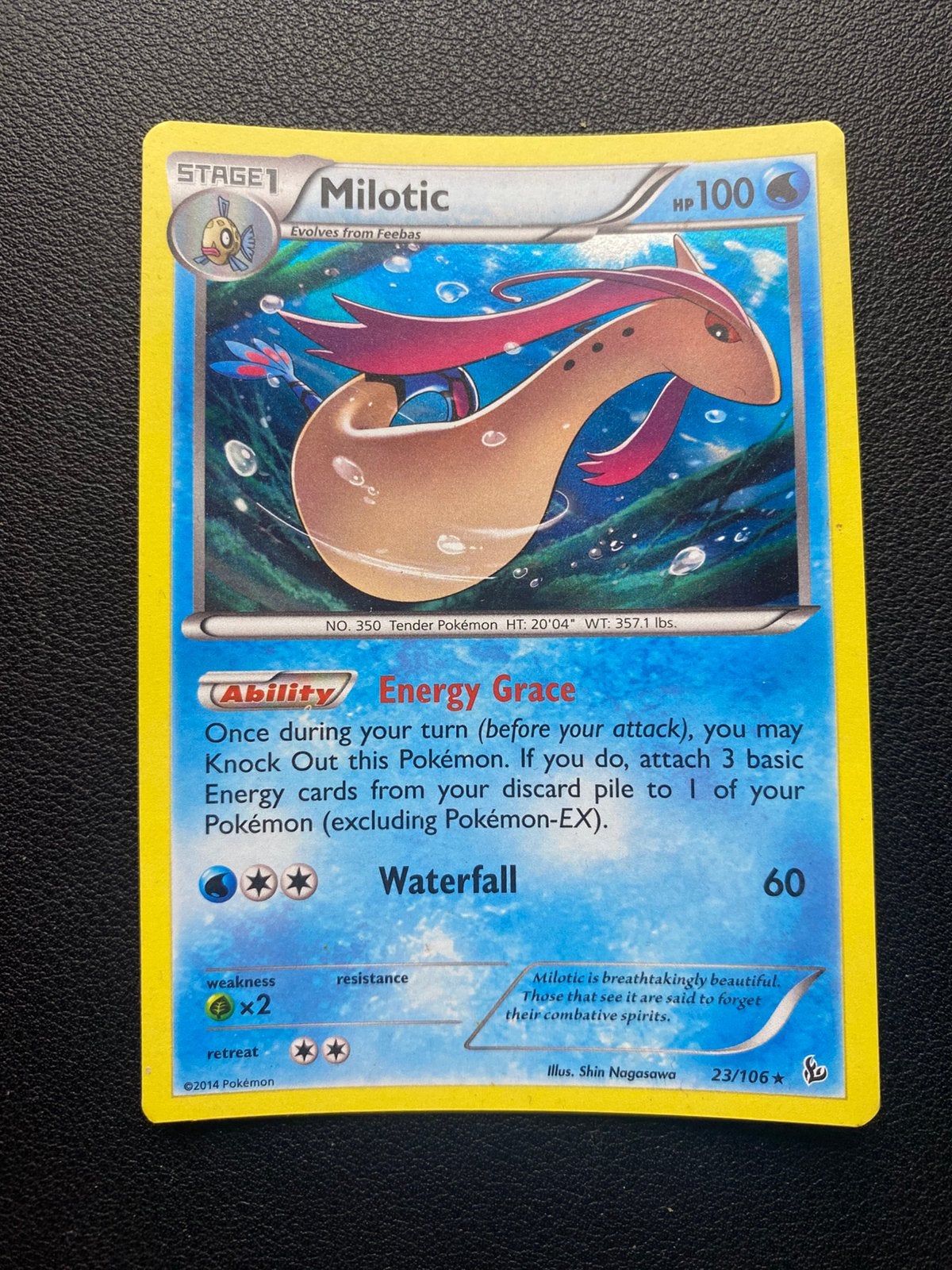 Milotic Holo - Flashfire - 23/106 - Pokemon kaart, Ophalen of Verzenden, Zo goed als nieuw