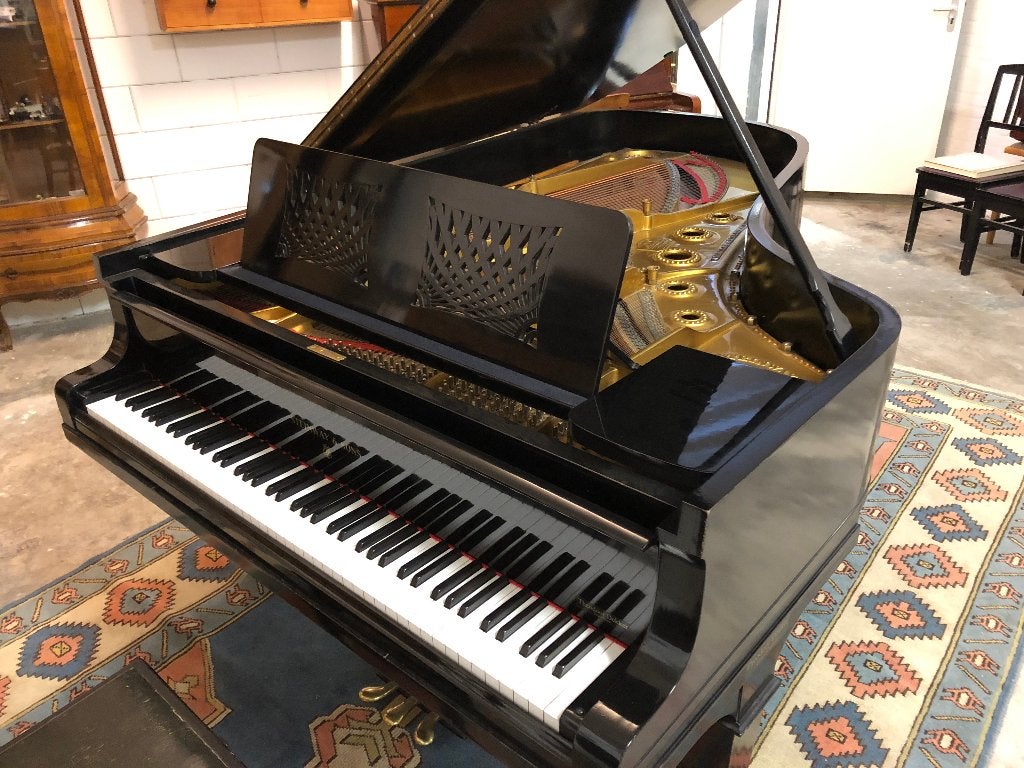 Steinway&Sons, mdl. B (1917) GEREVISEERD I.Z.G.ST., Muziek en Instrumenten, Gebruikt, Zwart, Ophalen of Verzenden, Hoogglans