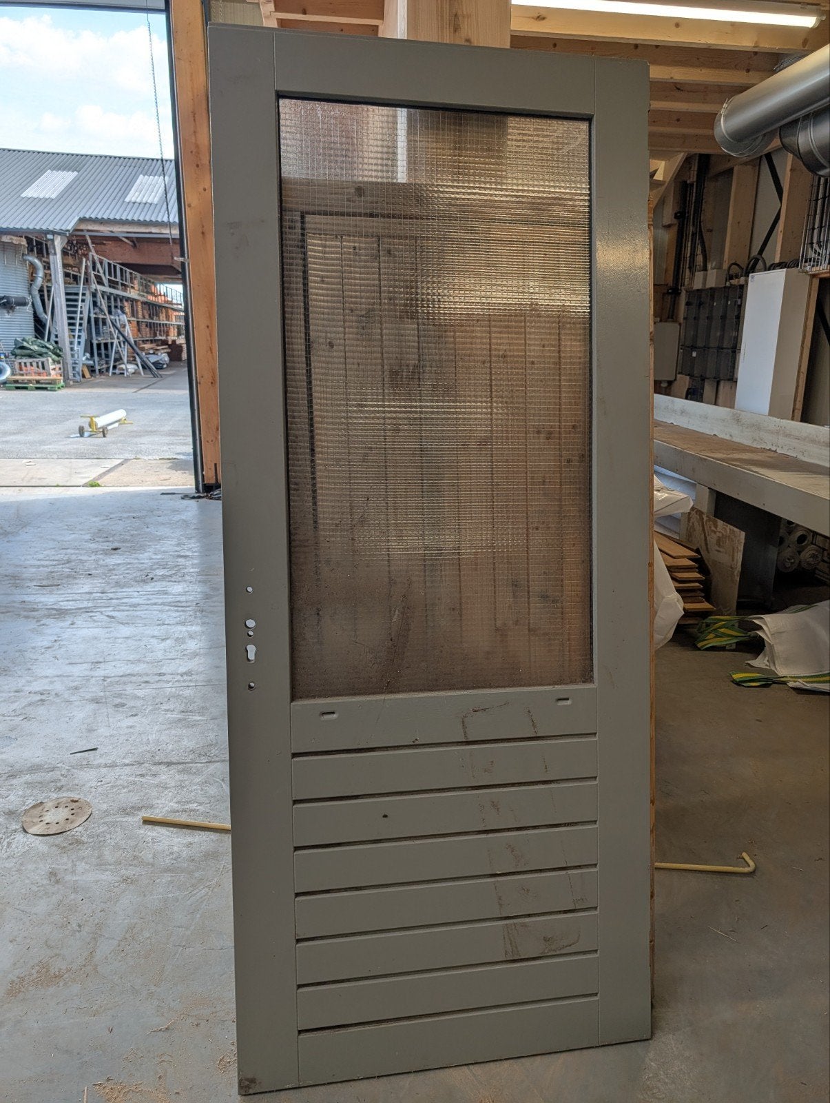 meranti deur met glas, Ophalen, 80 tot 100 cm, 215 cm of meer, Glas