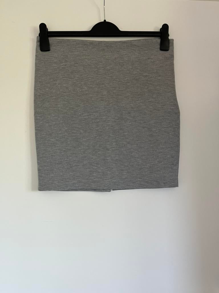 Licht grijze korte basic rok / midi- rok, maat 38/M Costes, Maat 38/40 (M), Ophalen of Verzenden, Zo goed als nieuw, Grijs