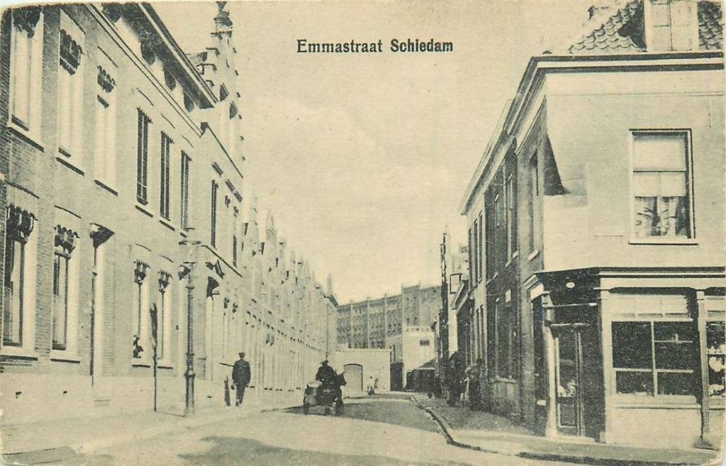 388-509-019 Schiedam Emmastraat, Verzenden, Voor 1920, Zuid-Holland