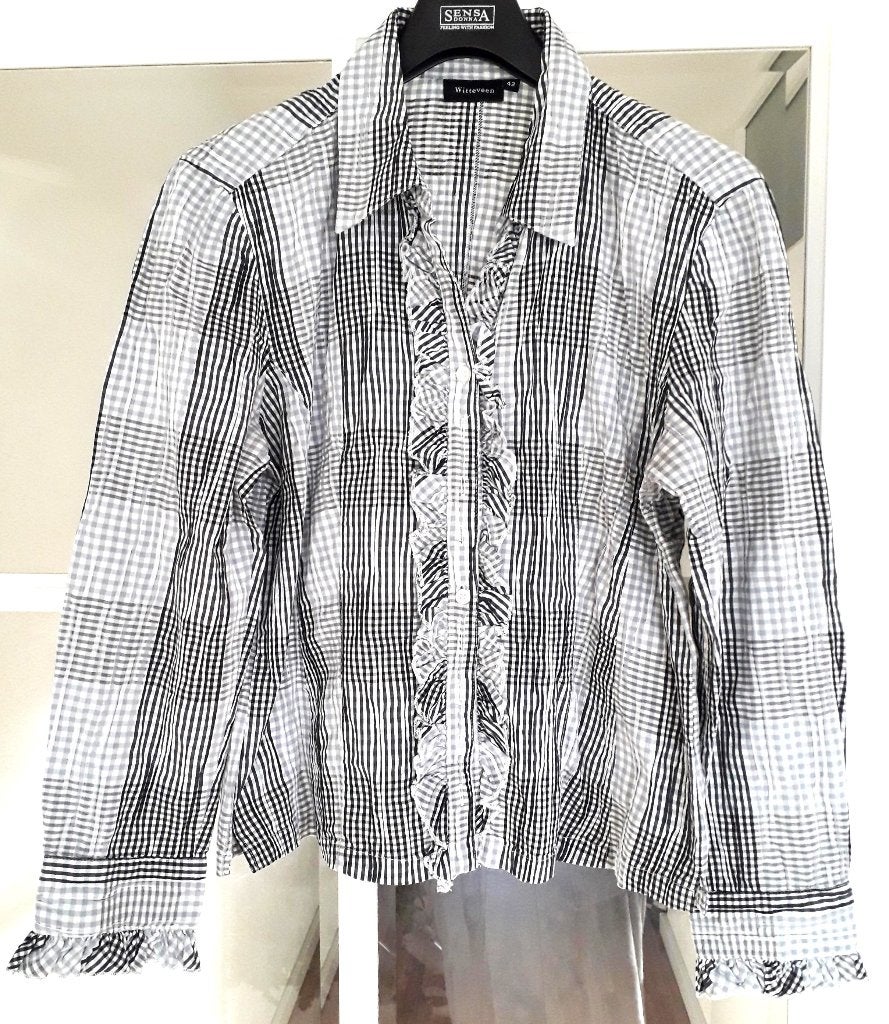 Dames blouse, Kleding | Dames, Ophalen, Wit, Maat 42/44 (L), Zo goed als nieuw