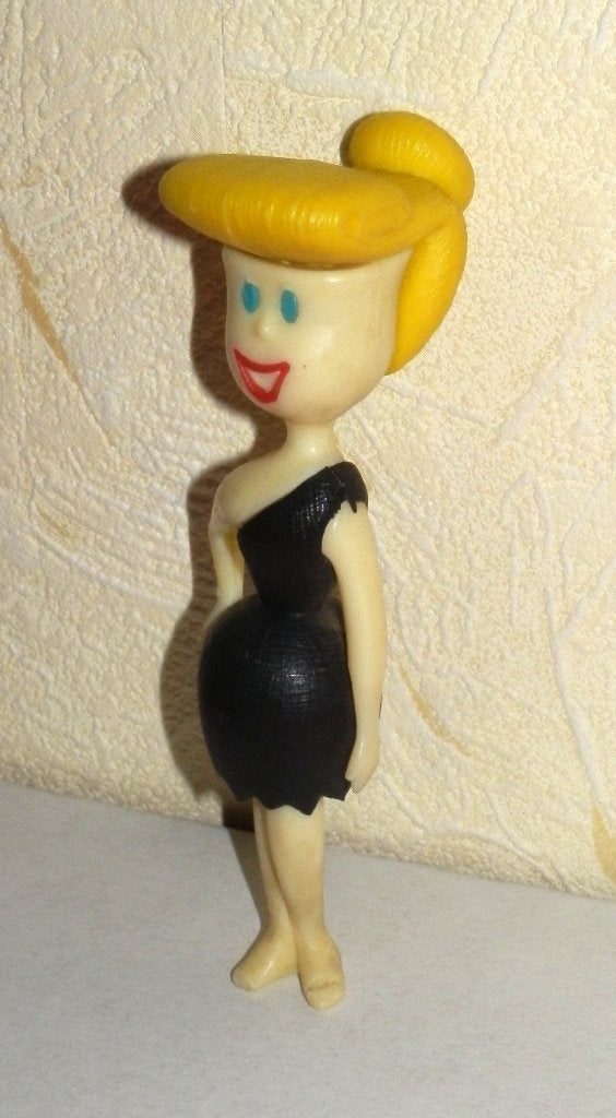 SO25 Wilma Flintstone Kunststof - figuurtje jaren 60 / 70, Ophalen of Verzenden, Gebruikt