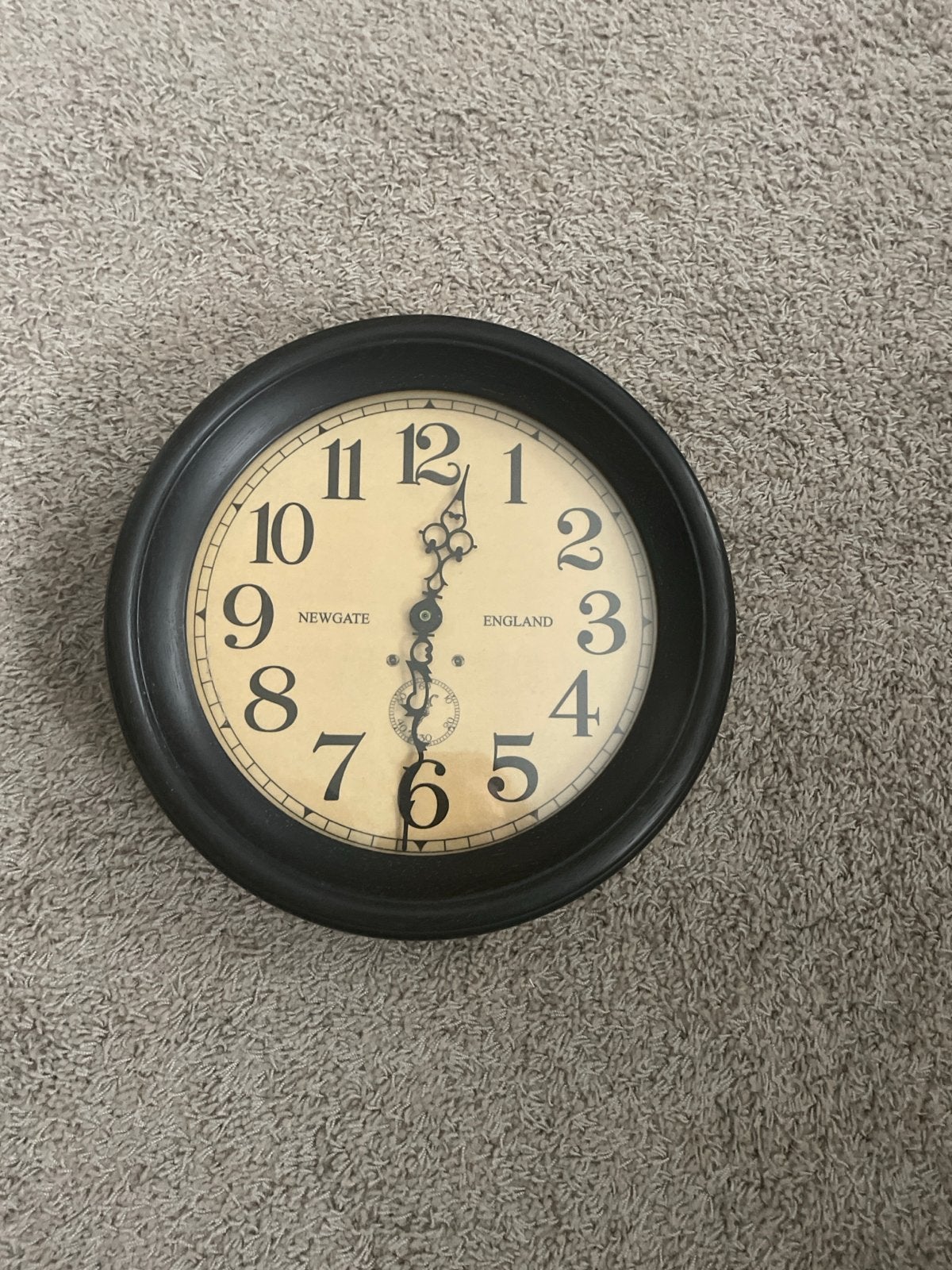 Newgate Wandklok Zwart 30 cm Doorsnede, Huis en Inrichting, Ophalen