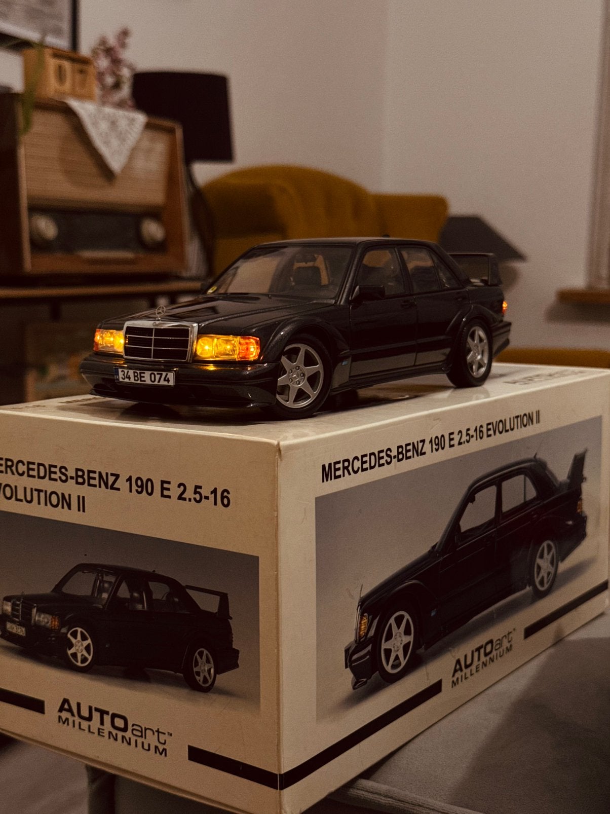 Mercedes Benz 190E EVO-2 AutoArt 1:18, Ophalen of Verzenden, Zo goed als nieuw, Auto, Autoart
