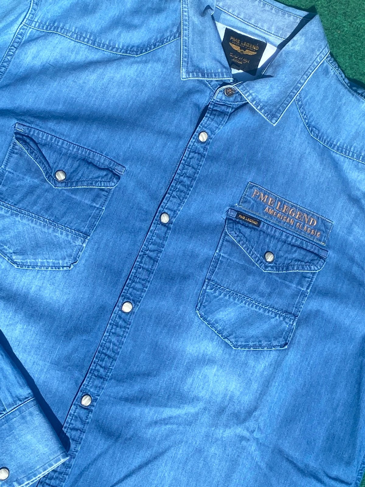 Pme legend spijkeroverhemd blouse maat XXL, Overhemd, Blauw, ., Ophalen of Verzenden