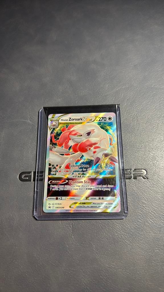 Hisuian Zoroark VSTAR SWSH 298 NM/M, Ophalen of Verzenden, Zo goed als nieuw, Losse kaart