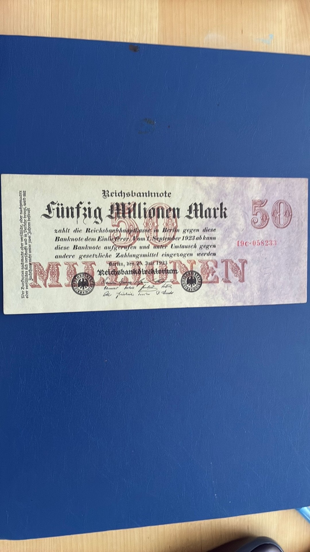 Duitsland 50 millionen mark 1923, Postzegels en Munten, Ophalen of Verzenden, Duitsland