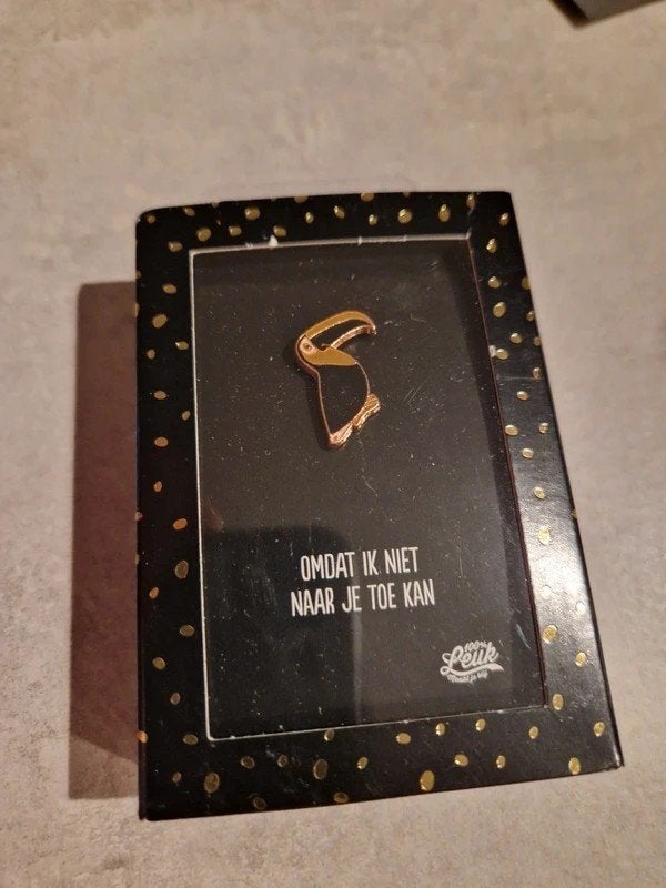Toucan Pin Toekan Broche Omdat Ik Niet Naar Je Toe Kan, Ophalen of Verzenden, Overige materialen