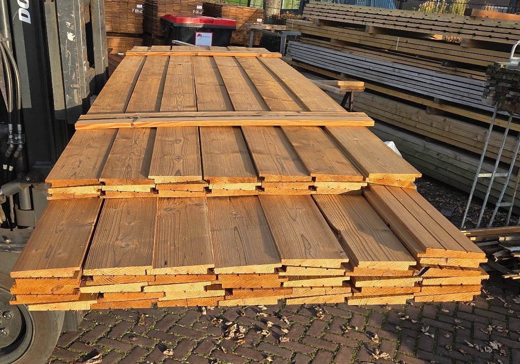 26 m2 Thermowood Zweeds rabat - nr: TP43, Ophalen, Nieuw, 250 cm of meer, Planken