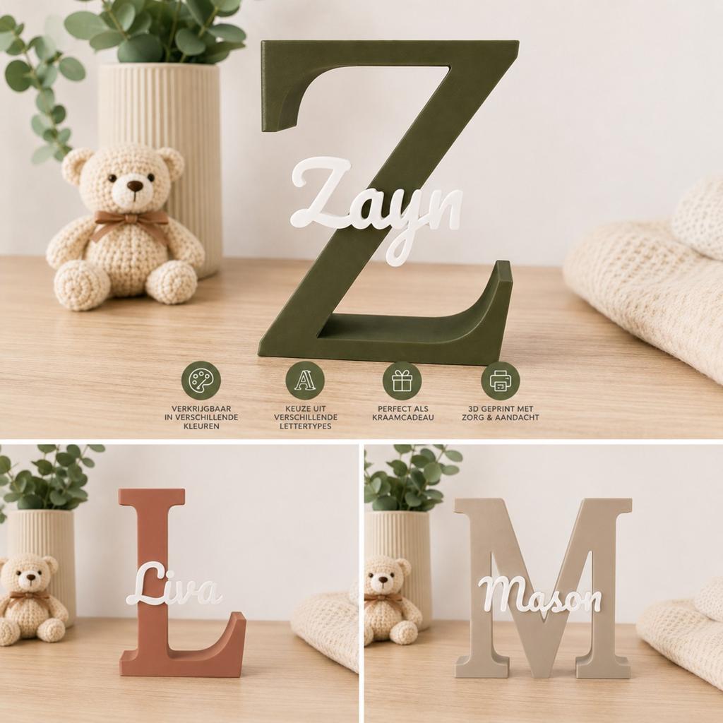 Letter decoratie met naam | Gepersonaliseerd cadeau, Ophalen of Verzenden, Nieuw, Wanddecoratie