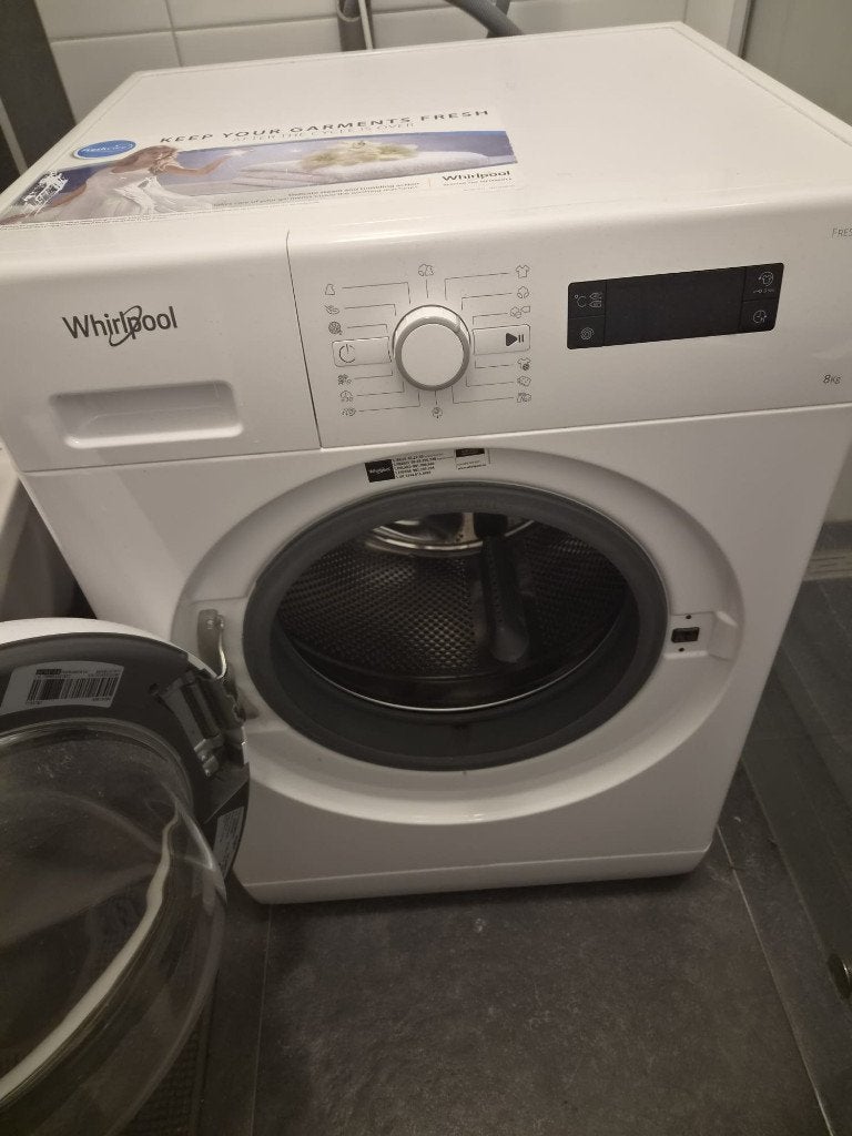 Whirlpool 8KG, Ophalen, 1200 tot 1600 toeren, Gebruikt, 8 tot 10 kg