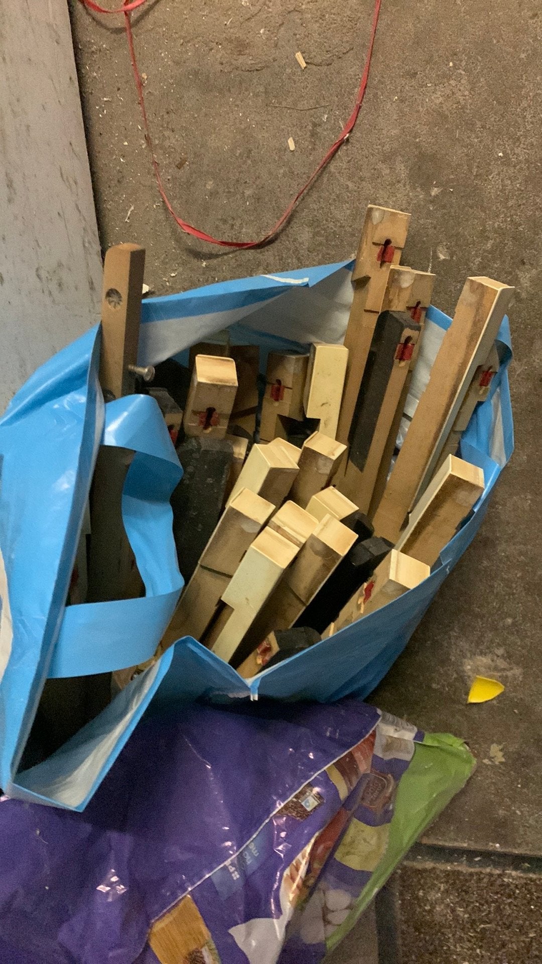 Zak oude pianotoetsen, Ophalen, Gebruikt, Zwart