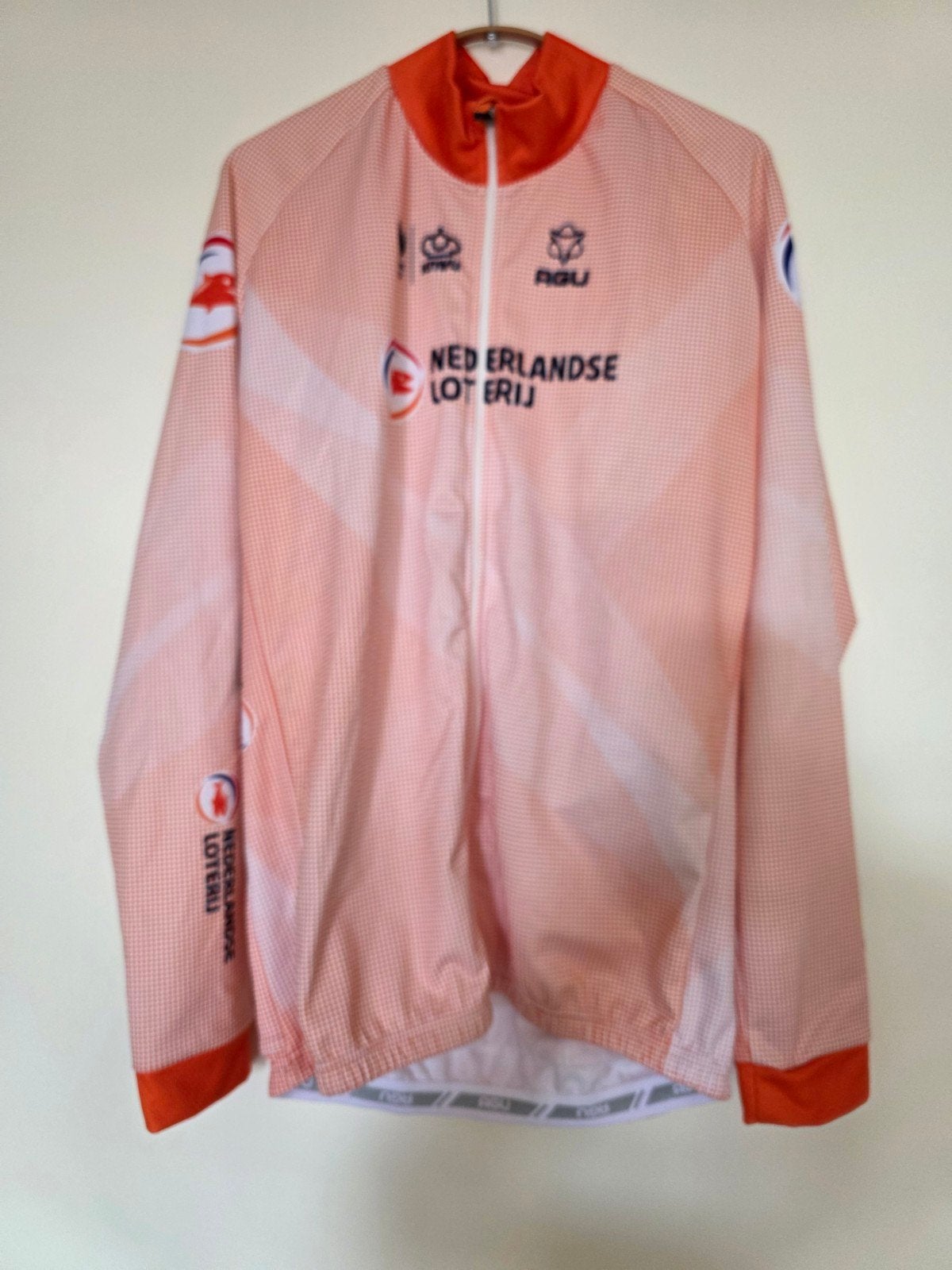 AGU TeamNL Nederlandse Loterij Wielerjack Maat XL, Heren, Ophalen of Verzenden, Zo goed als nieuw, XL