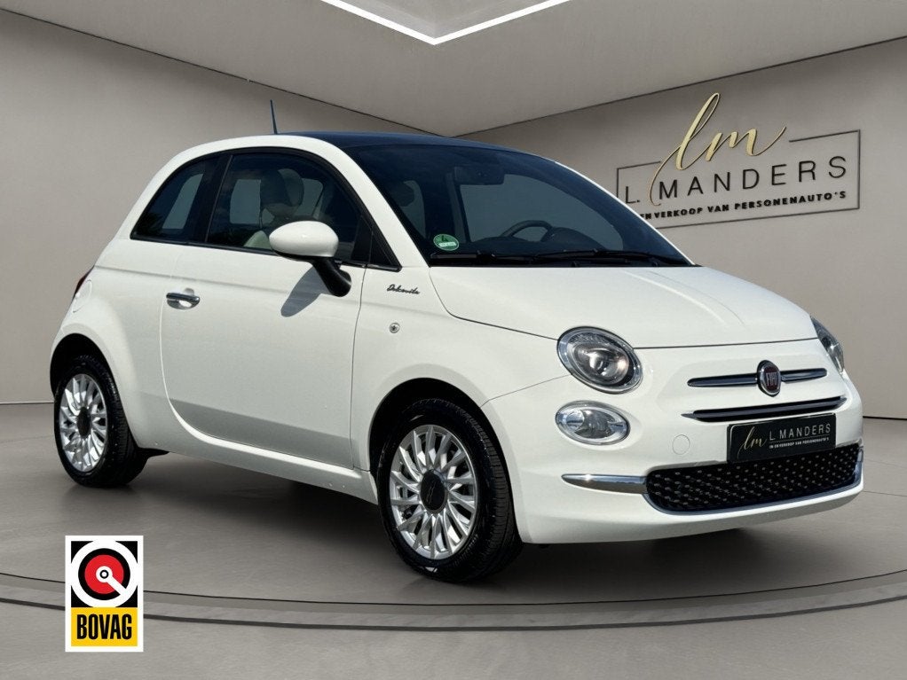 Fiat 500 1.0 Hybrid Dolcevita 2021 WIT | Apple CarPlay | Pan, Auto's, Gebruikt, Euro 6, 840 kg, Leder en Stof