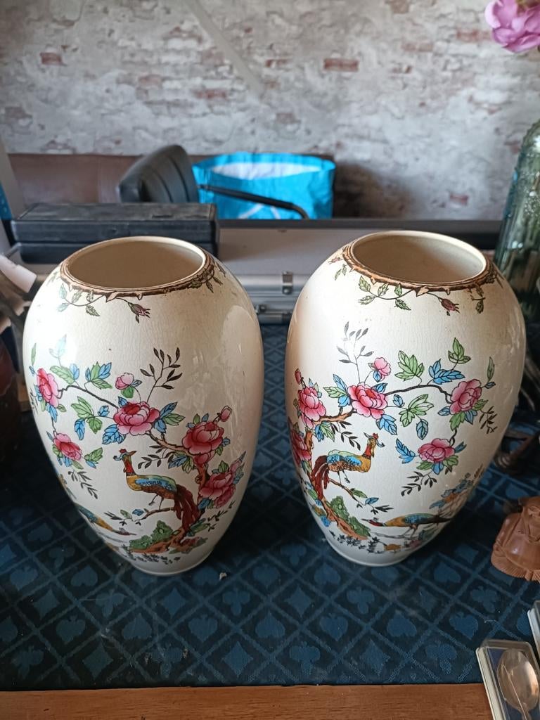 Mooie antieke vazen van crown devon, Antiek en Kunst, Ophalen of Verzenden