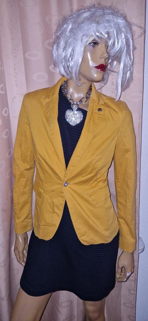 G-Star Raw olympia Gele Blazer Maat M wmn, Maat 38/40 (M), Geel, Ophalen of Verzenden, Zo goed als nieuw