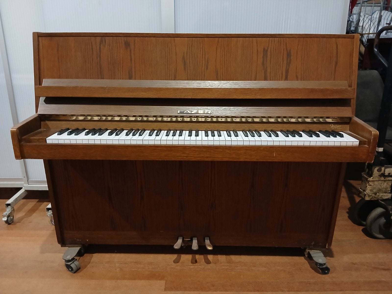Fazer piano in technisch goede staat, Muziek en Instrumenten, Ophalen, Gebruikt, Bruin, Piano