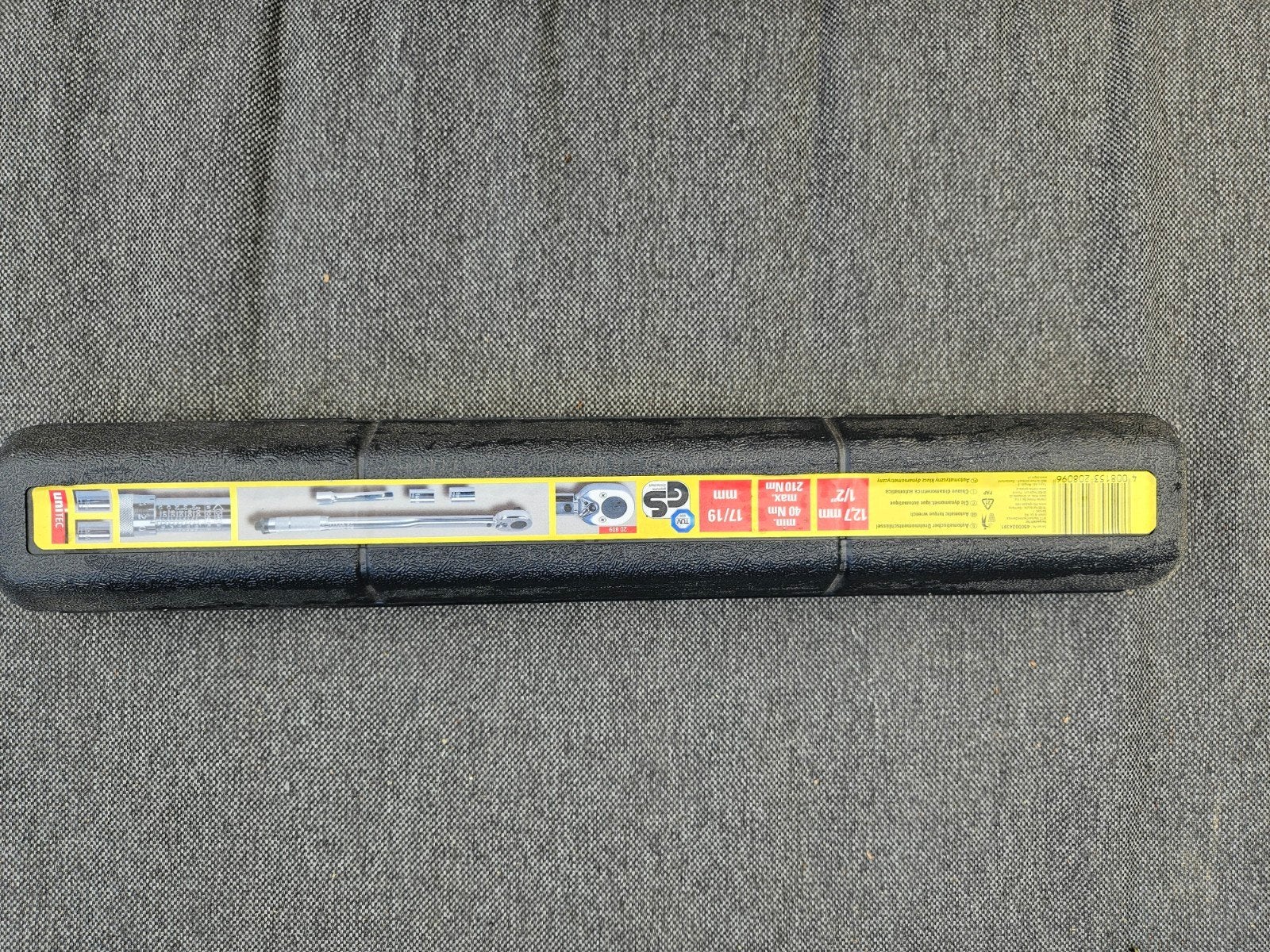 Unitec Momentsleutel 1/2 inch 40-210 Nm met doppen, Doe-het-zelf en Verbouw, Gereedschap | Handgereedschap, Ophalen of Verzenden