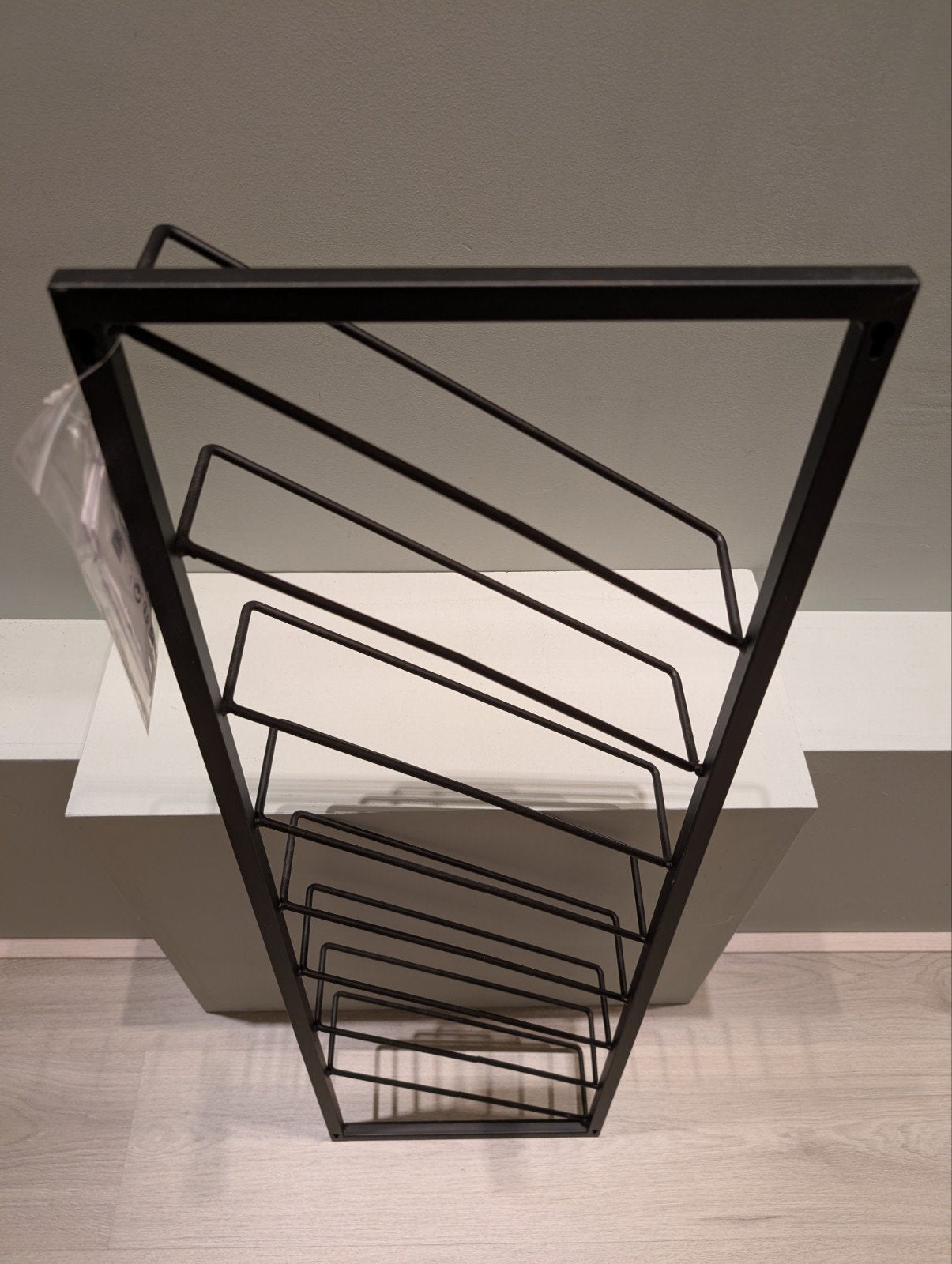 Zwart metalen flessenrek - Modern design, Huis en Inrichting, Ophalen of Verzenden, Nieuw, Metaal