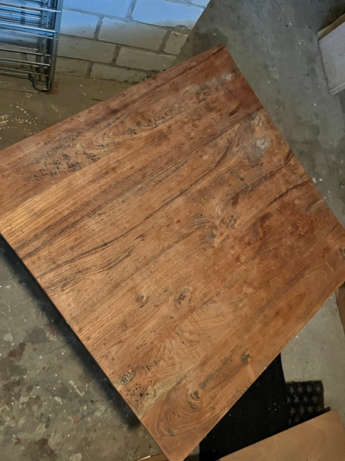 Robuuste Teak Salontafel - Vierkant, Ophalen, Gebruikt, 50 tot 100 cm, 5 – 50