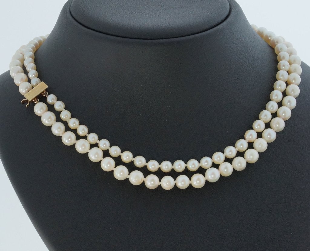 Parel fraaie dames ketting 14k slot goud vintage sier, Voordeelsieraden, Verzenden, Zo goed als nieuw, Met edelsteen