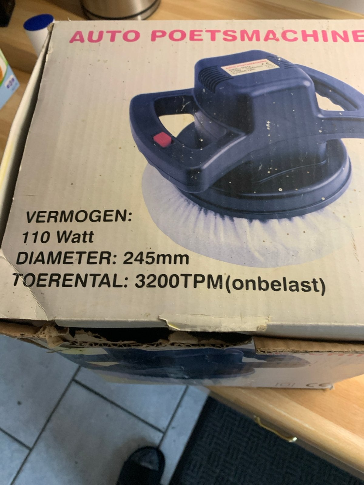 Auto Poetsmachine - 110W, 245mm, Duo-handgreep, Ophalen of Verzenden, Gebruikt