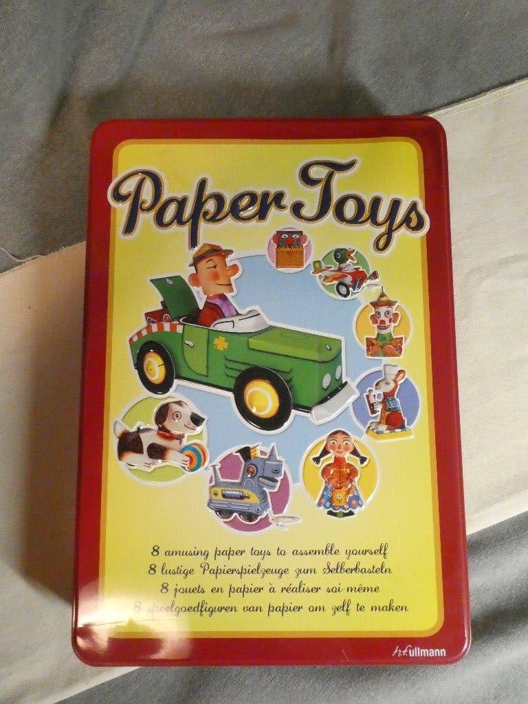 Paper Toys Ullmann blik met 8 speelgoedfiguren, Ophalen of Verzenden, Nieuw, Bouwen
