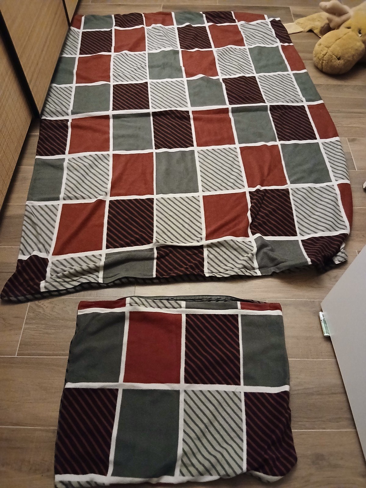Fleece dekbedovertrek 140x200 - Warm en comfortabel, Gebruikt, Ophalen of Verzenden, Wasbaar, Meerkleurig