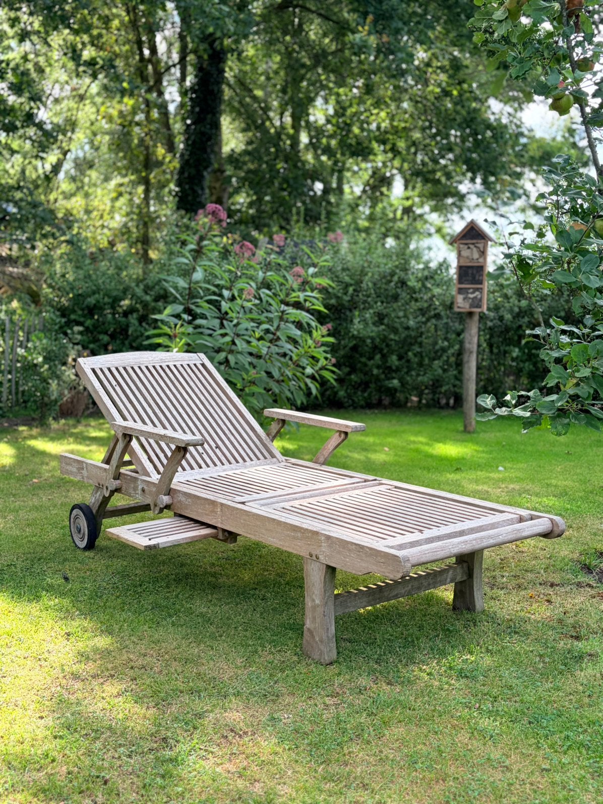 Teakhouten ligbed / deckchair, Tuin en Terras, Ophalen, Gebruikt, Teakhout